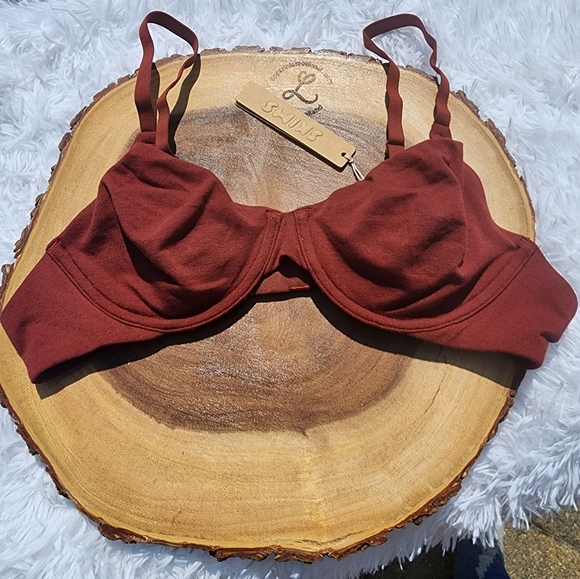 SKIMS COTTON JERSEY T-Shirt Bra/Sangria/38A, 40B/ NWT - Picture 6 of 15